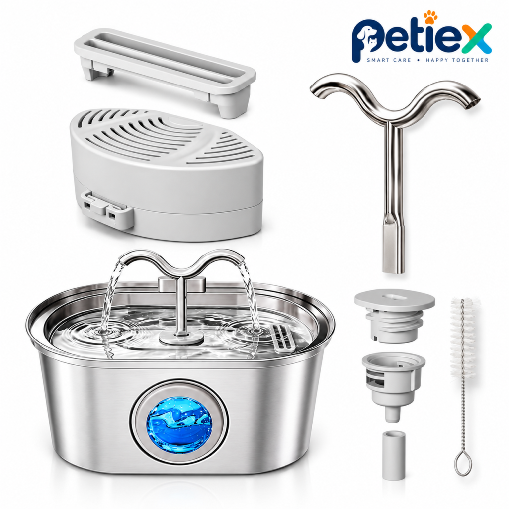3.2L Cat Water Fountain Replacement Accessories Kit PJB7 - Pet Water Fountains - PETIEX